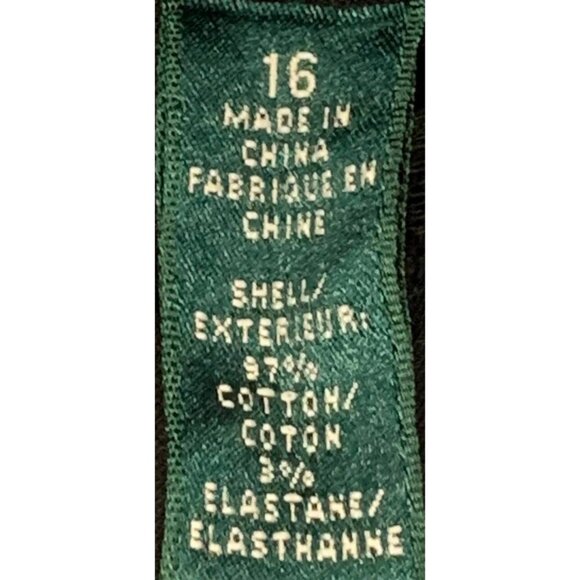 Ralph Lauren Women Crop Pants Size 16 Black Stretch Capri Casual Travel EUC - Picture 4 of 5